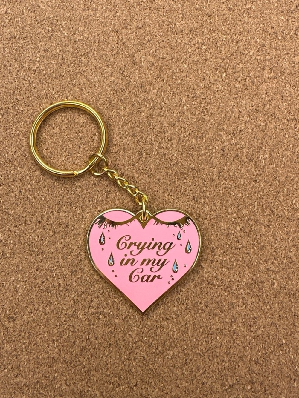 Pink Heart Keychain - Crying In My Car